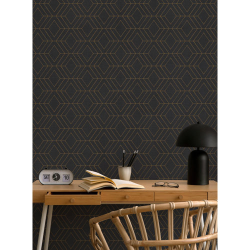 Corrigan Studio® Diamond 18' L x 24" W Peel and Stick Wallpaper Roll
